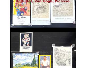 Lot 755 6pcs Artist Poster Lot. Mary Abbott, DuBuffet, Van Gogh, Picasso.