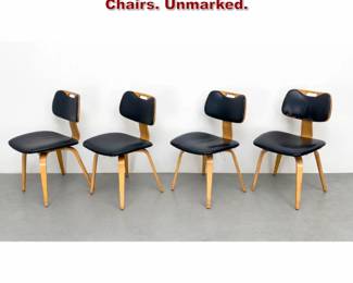 Lot 839 Set 4 Thonet Bentwood Dining Chairs. Unmarked.