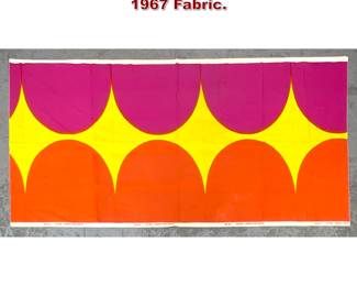 Lot 820 Marimekko by Suomi Finland 1967 Fabric. 