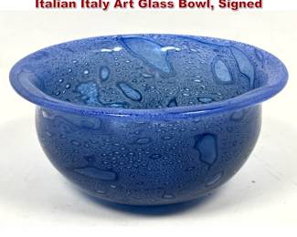Lot 650 Vintage Barovier and Toso Murano Italian Italy Art Glass Bowl, Signed