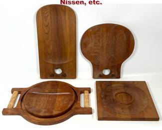 Lot 937 4pcs Danish Modern Cutting Boards. Nissen, etc.
