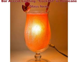 Lot 715 Novelty Tropical Drink Accent Lamp. Bar Accent Lighting. Cocktail in Hurricane Glass form. 