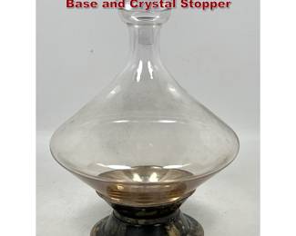 Lot 923 Orbital Decanter with Silver Plated Base and Crystal Stopper