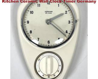 Lot 748 Bauhaus Max Bill Design Junghaus Kitchen Ceramic Wall Clock Timer Germany