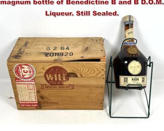 Lot 959 Vintage 2liter 68 fluid ounce magnum bottle of Benedictine B and B D.O.M. Liqueur. Still Sealed.