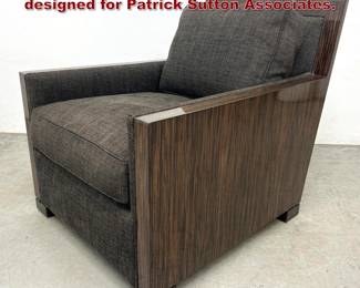 Lot 813 Rudin Exotic Wood Lounge Armchair designed for Patrick Sutton Associates. 