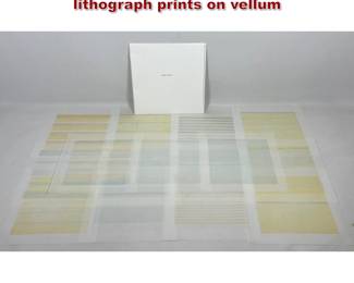 Lot 738 15pcs Agnes Martin offset lithograph prints on vellum 
