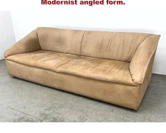 Lot 837 Brayton International Sofa Couch. Modernist angled form.