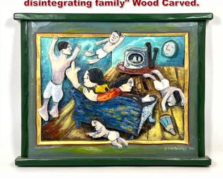 Lot 970 Mary Michael Shelly the disintegrating family Wood Carved.