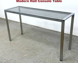 Lot 697 Chrome Frame Smoked Glass Modern Hall Console Table
