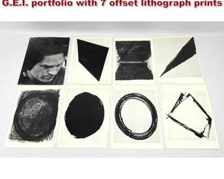 Lot 740 7pcs Richard Serra 1972 Gemini G.E.I. portfolio with 7 offset lithograph prints 