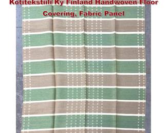 Lot 699 Danish Modern Alajarven Kotitekstiili Ky Finland Handwoven Floor Covering, Fabric Panel 