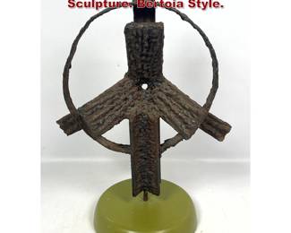 Lot 702 Vintage Brutalist Welded Iron Sculpture. Bertoia Style. 