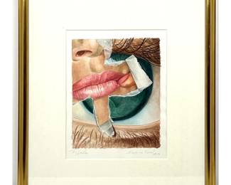 Lot 973 Fritz Kothe lithograph print. Signed. 