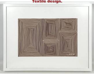 Lot 798 Angelo Testa Lithograph Print. Textile design. 