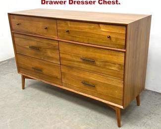 Lot 874 West Elm MidCentury style 6Drawer Dresser Chest. 