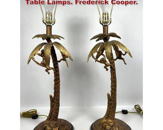 Lot 875 Pair Decorator Metal Palm Tree Table Lamps. Frederick Cooper. 