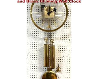 Lot 685 George Nelson Howard Miller Lucite and Brass Chiming Wall Clock
