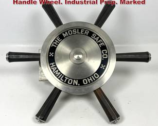 Lot 662 MOSLER SAFE Co Bank Vault Door Handle Wheel. Industrial Prop. Marked