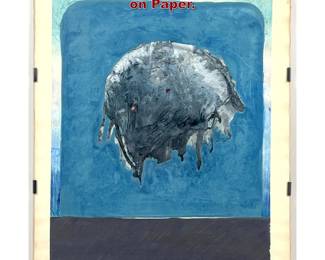 Lot 795 Vaughn Stubbs Attributed Painting on Paper. 