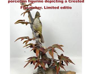 Lot 1421 Boehm limited edition handpainted porcelain figurine depicting a Crested Flycatcher. Limited editio