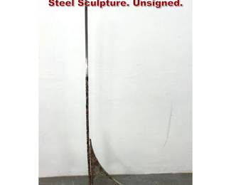 Lot 1235 Tall Mid Century Modern Brutalist Steel Sculpture. Unsigned.
