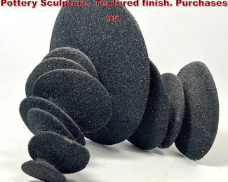 Lot 1250 John Costanza Studio Stoneware Pottery Sculpture. Textured finish. Purchases 95.