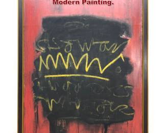 Lot 1193 Very Large Melvin Butler Abstract Modern Painting.