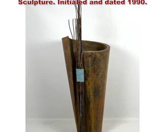 Lot 1221 Christopher R. Ellison Metal Floor Sculpture. Initialed and dated 1990.