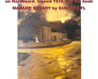 Lot 1488 MALCOLM LIEPKE Original Painting on Hardboard. Signed 1978. For the book MADAME BOVARY by GUSTAVE FL