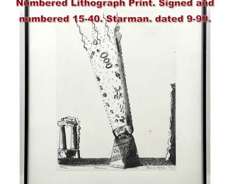 Lot 1195 Brower Hatcher Signed and Numbered Lithograph Print. Signed and numbered 1540. Starman. dated 990.