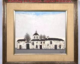 Lot 1526 Pascual Palacios Tardez Oil Painting on Canvas. signed Palacios.