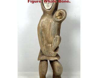 Lot 1432 Alaskan Inuit Sculpture of Standing Figure. Whale Bone.