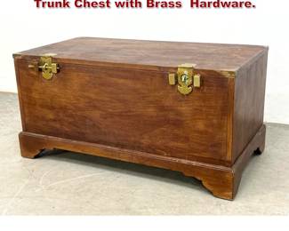 Lot 1645 Traditional Style Blanket Storage Trunk Chest with Brass Hardware.