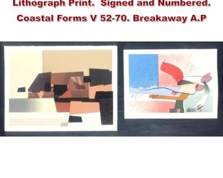 Lot 1161 2pcs Arnold Hoffmann Jr Lithograph Print. Signed and Numbered. Coastal Forms V 5270. Breakaway A.P