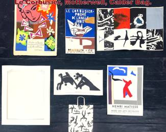Lot 1361 6ps Vintage Art Posters. Matisse, Le Corbusier, Motherwell, Calder Bag.