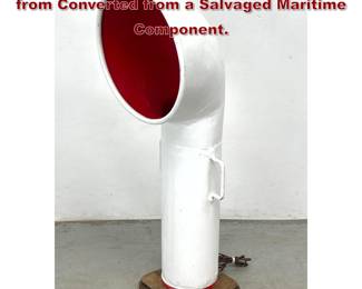 Lot 1226 Unique Industrial Floor Lamp made from Converted from a Salvaged Maritime Component.