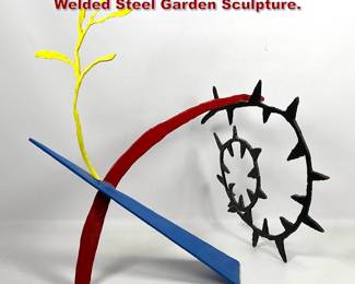 Lot 1124 Edward Haddaway Post Modern Welded Steel Garden Sculpture.