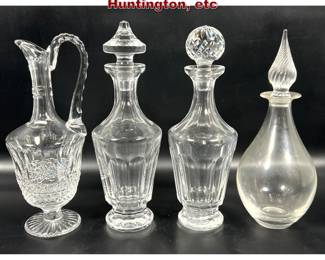 Lot 1460 4pcs Crystal Decanters. Waterford, Huntington, etc