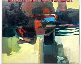 Lot 1141 RUSSELL KEETER Modernist Abstract Painting. Signed on Canvas.