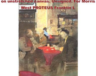 Lot 1482 ROBERT HEINDEL Original Painting on unstretched canvas. Unsigned. For Morris West PROTEUS Franklin L