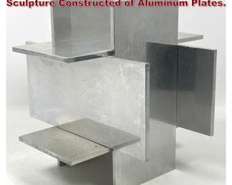 Lot 1117 Mid Century Modern Table Sculpture Constructed of Aluminum Plates.