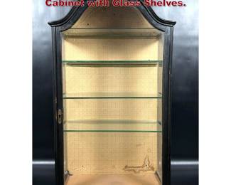Lot 1652 Antique Arched Topped Display Cabinet with Glass Shelves.
