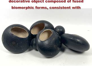 Lot 1247 Abstract sculptural vessel or decorative object composed of fused biomorphic forms, consistent with