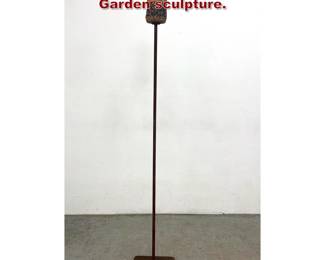 Lot 1240 Judith Ingrim Pottery on Iron Stand Garden sculpture.