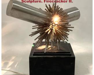 Lot 1275 Harold Kimmelman Lighted Table Sculpture. Firecracker II.