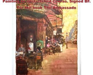 Lot 1503 BERNARD Bernie FUCHS Original Painting on unstretched canvas. Signed BF. For the book The Ambassado
