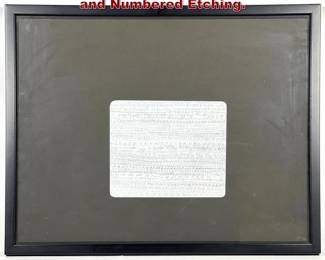 Lot 1170 Nam Jun Paik, ICA edition Signed and Numbered Etching.