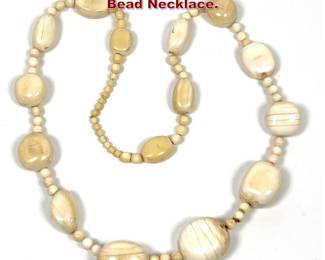 Lot 1398 Antique Petrified Ivory Bead Necklace.