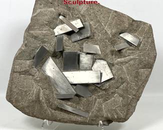 Lot 1260 Sundstrom 75 Stone and Steel Wall Sculpture.